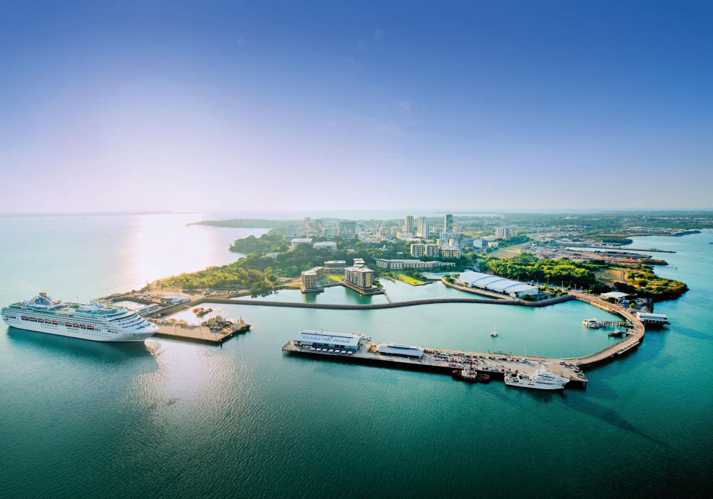 Aerial view of the Darwin Waterfront Precinct