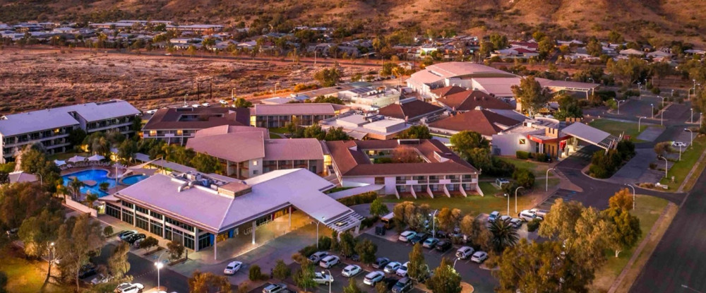 aerial view of the Alice Springs Convention Centre and surrounds
