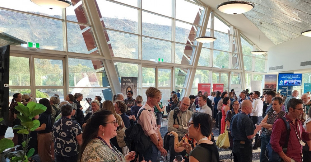 Group at welcome reception at Alice Springs Convention Centre