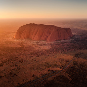 Red rock aerial view