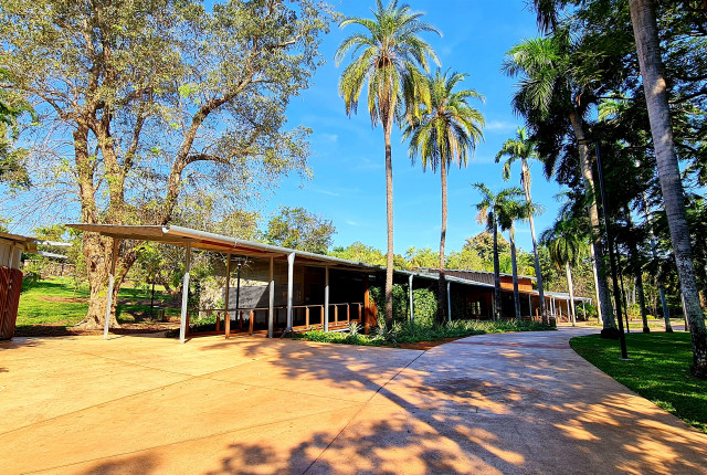 External view of the Visitor and Event Centre at the George Brown Darwin Botanic Gardens 