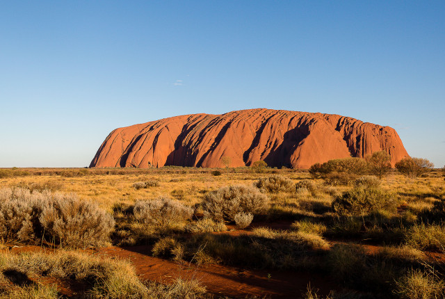 Image of the impressive sandstone monolith Uluru