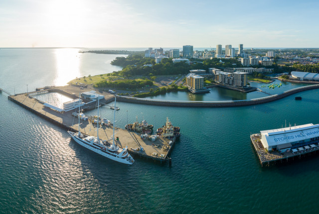 Aerial view Darwin Harbour and Waterfront