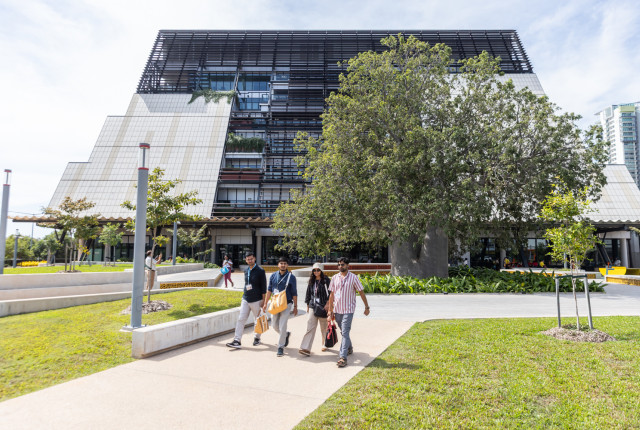 Delegates in front of CDU's Danala Campus
