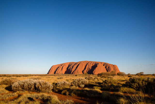 Image of the impressive sandstone monolith Uluru