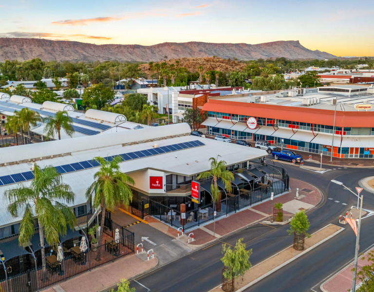 Aerial view of the Diplomat Hotel Alice Springs