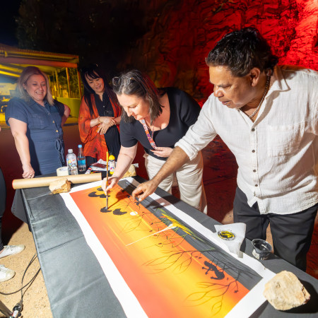 image of an event activity of a man painting 