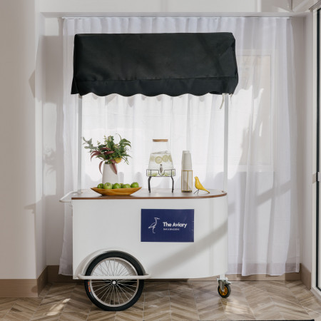 Beverage cart available for catering