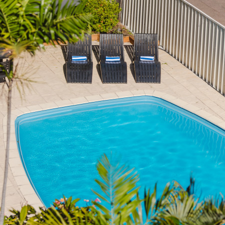 Pool Area with seating