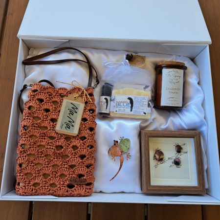Unique NT Gift Box featuring Northern Territory handmade accessories, wellness products and locally crafted gifts