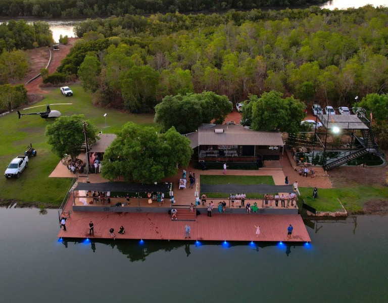 Aerial image of fishing deck