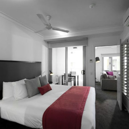 Bedroom at H on Mitchell Apartment Hotel