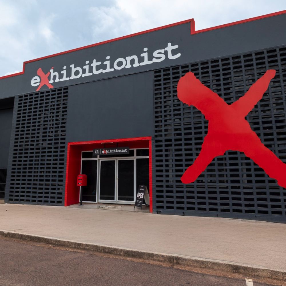 The Exhibitionist shop front, fascia signage 