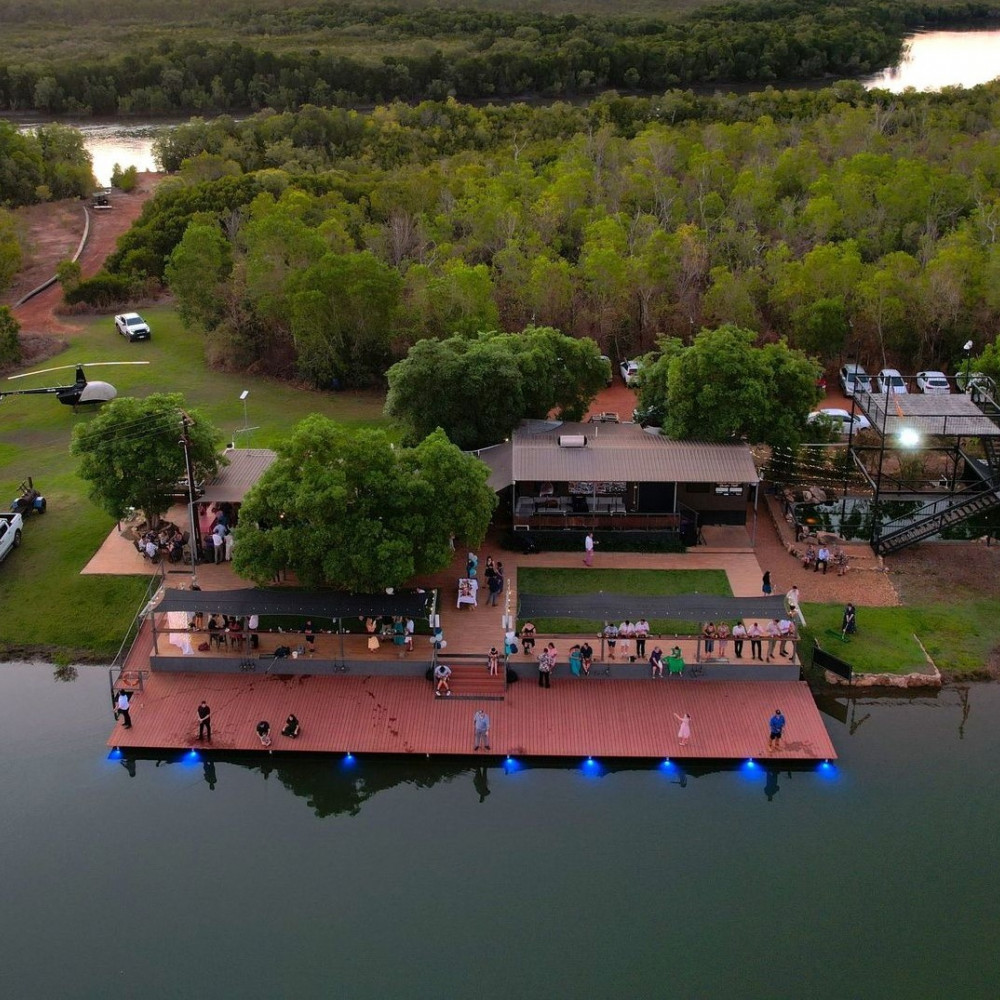 Aerial image of fishing deck